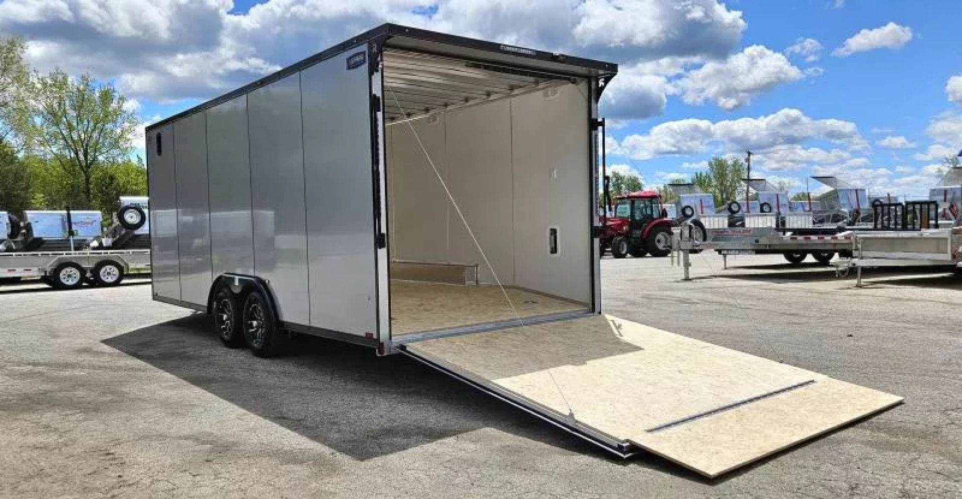 New 8 X 20 CAR HAULER ENCLOSED W/DROP DOWN FRONT DOOR 2026 LIGHTNING ALL ALUMINUM