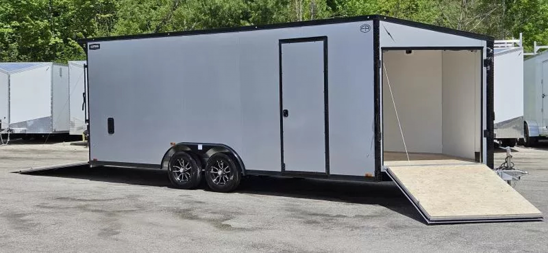 New 8 X 20 CAR HAULER ENCLOSED W/DROP DOWN FRONT DOOR 2026 LIGHTNING ALL ALUMINUM