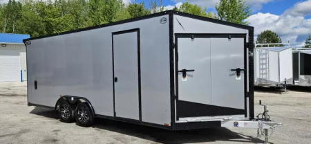 New 8 X 20 CAR HAULER ENCLOSED W/DROP DOWN FRONT DOOR 2026 LIGHTNING ALL ALUMINUM