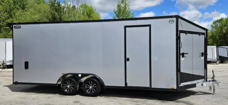 New 8 X 20 CAR HAULER ENCLOSED W/DROP DOWN FRONT DOOR 2026 LIGHTNING ALL ALUMINUM
