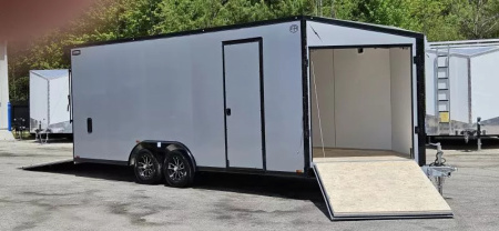 New 8 X 20 CAR HAULER ENCLOSED W/DROP DOWN FRONT DOOR 2026 LIGHTNING ALL ALUMINUM