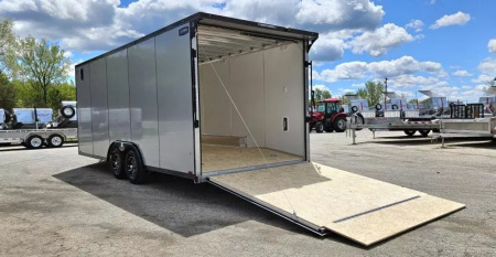 New 8 X 20 CAR HAULER ENCLOSED W/DROP DOWN FRONT DOOR 2026 LIGHTNING ALL ALUMINUM