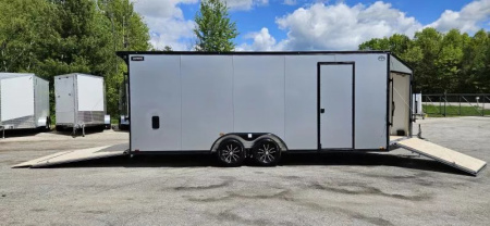 New 8 X 20 CAR HAULER ENCLOSED W/DROP DOWN FRONT DOOR 2026 LIGHTNING ALL ALUMINUM