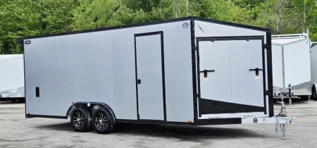 New 8 X 20 CAR HAULER ENCLOSED W/DROP DOWN FRONT DOOR 2026 LIGHTNING ALL ALUMINUM