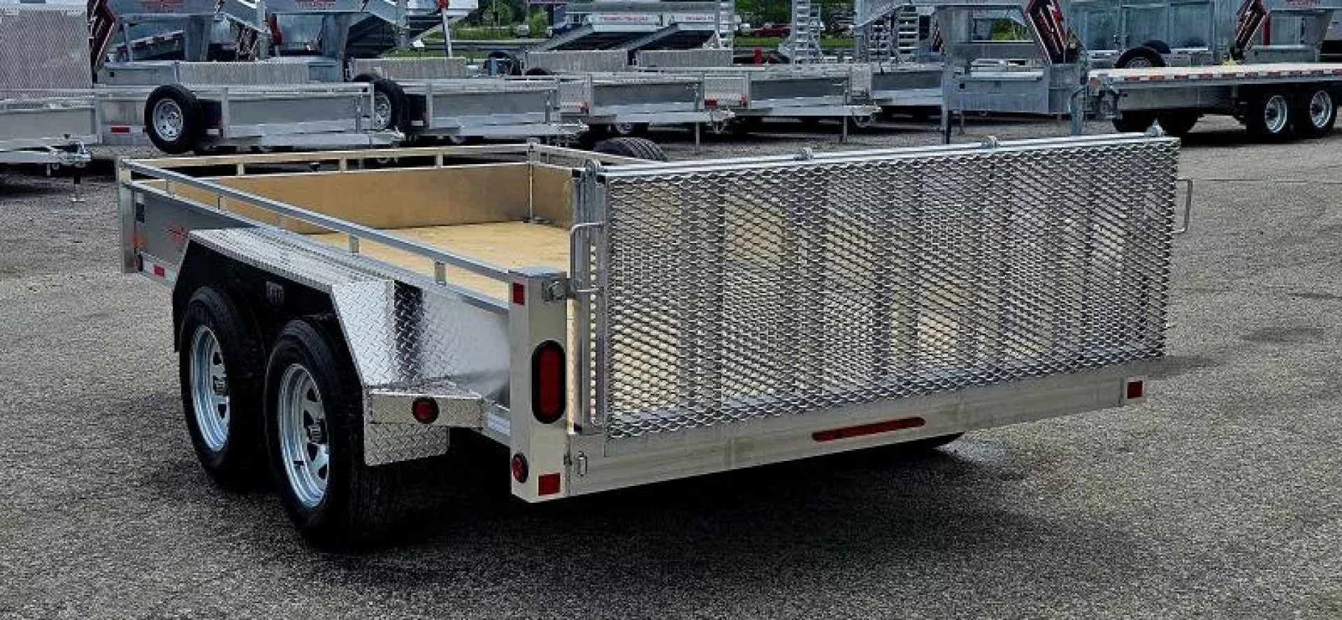New 6 X 12 TANDEM 3500# AXLE UTILITY 2025 ALUMINUM TRIUMPH BI-FOLD GATE