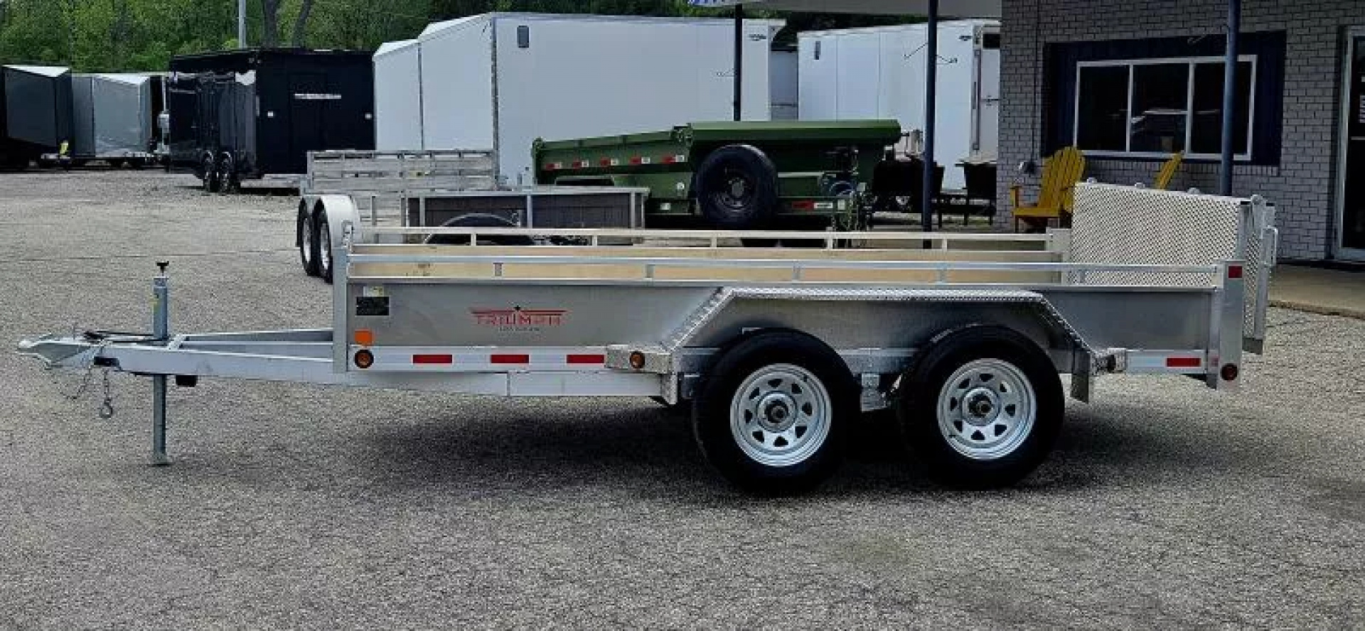 New 6 X 12 TANDEM 3500# AXLE UTILITY 2025 ALUMINUM TRIUMPH BI-FOLD GATE