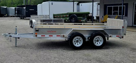 New 6 X 12 TANDEM 3500# AXLE UTILITY 2025 ALUMINUM TRIUMPH BI-FOLD GATE