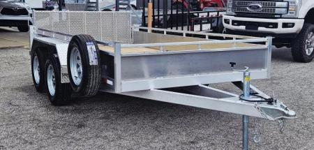 New 6 X 12 TANDEM 3500# AXLE UTILITY 2025 ALUMINUM TRIUMPH BI-FOLD GATE