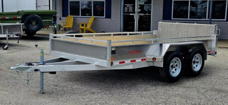 New 6 X 12 TANDEM 3500# AXLE UTILITY 2025 ALUMINUM TRIUMPH BI-FOLD GATE