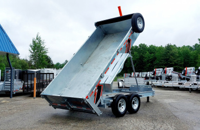 New 82 x 14 GALVANIZED DUMP 7 K AXLES POWER JACKS 5 YEAR WARRANTY 2026 TRIUMPH