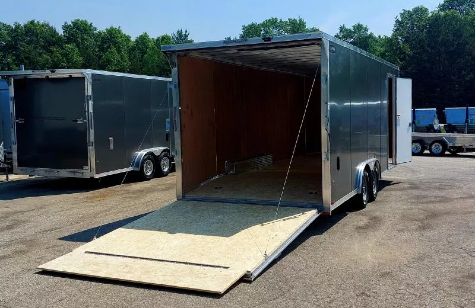 New 8'X20' CAR HAULER ENCLOSED 2026 ALL ALUMINUM POLYCOR EXTERIOR 5200# AXLES ALSO AVAILABLE IN WHITE & SILVERFROST