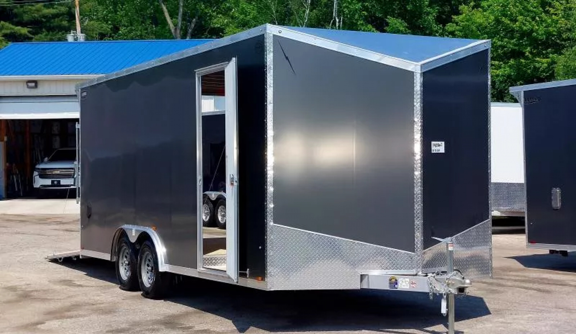 New 8'X20' CAR HAULER ENCLOSED 2026 ALL ALUMINUM POLYCOR EXTERIOR 5200# AXLES ALSO AVAILABLE IN WHITE & SILVERFROST