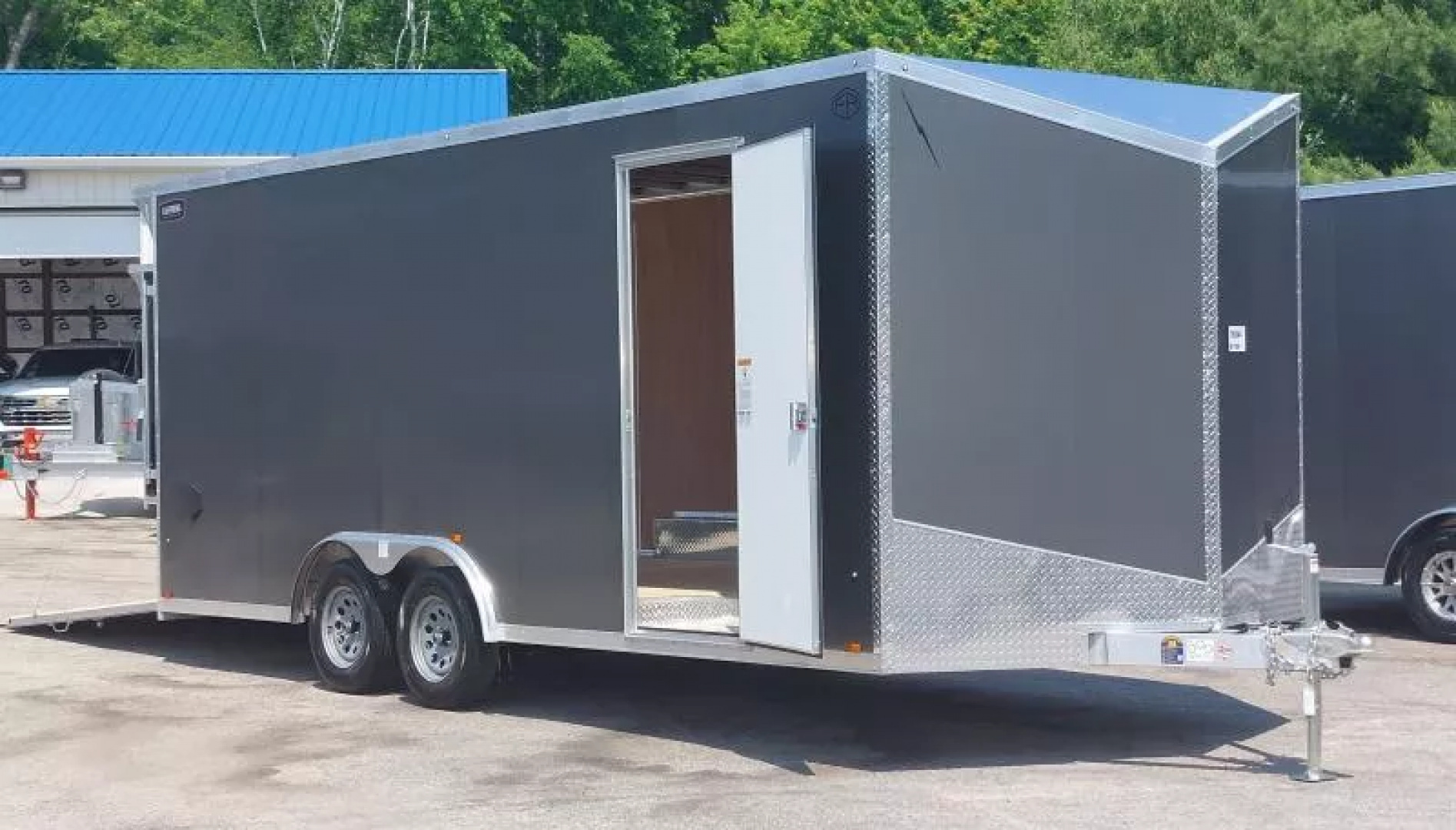 New 8'X20' CAR HAULER ENCLOSED 2026 ALL ALUMINUM POLYCOR EXTERIOR 5200# AXLES ALSO AVAILABLE IN WHITE & SILVERFROST