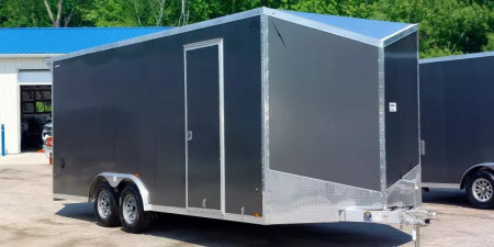 New 8'X20' CAR HAULER ENCLOSED 2026 ALL ALUMINUM POLYCOR EXTERIOR 5200# AXLES ALSO AVAILABLE IN WHITE & SILVERFROST