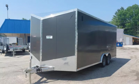 New 8'X20' CAR HAULER ENCLOSED 2026 ALL ALUMINUM POLYCOR EXTERIOR 5200# AXLES ALSO AVAILABLE IN WHITE & SILVERFROST