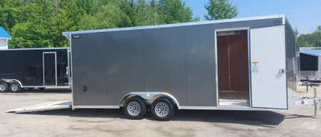 New 8'X20' CAR HAULER ENCLOSED 2026 ALL ALUMINUM POLYCOR EXTERIOR 5200# AXLES ALSO AVAILABLE IN WHITE & SILVERFROST