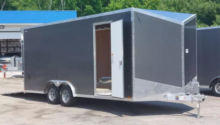 New 8'X20' CAR HAULER ENCLOSED 2026 ALL ALUMINUM POLYCOR EXTERIOR 5200# AXLES ALSO AVAILABLE IN WHITE & SILVERFROST