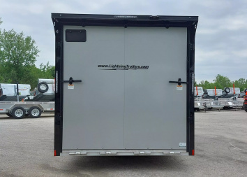 New 8 X 22 CAR HAULER ENCLOSED 5200# AXLES ALL ALUMINUM 2025 LIGHTNING