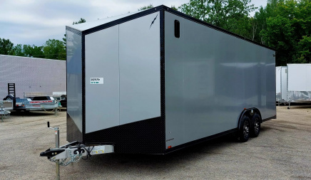 New 8 X 22 CAR HAULER ENCLOSED 5200# AXLES ALL ALUMINUM 2025 LIGHTNING