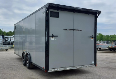 New 8 X 22 CAR HAULER ENCLOSED 5200# AXLES ALL ALUMINUM 2025 LIGHTNING