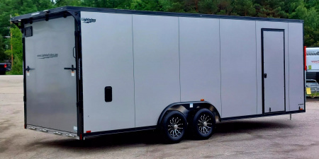 New 8 X 22 CAR HAULER ENCLOSED 5200# AXLES ALL ALUMINUM 2025 LIGHTNING