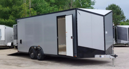 New 8 X 22 CAR HAULER ENCLOSED 5200# AXLES ALL ALUMINUM 2025 LIGHTNING
