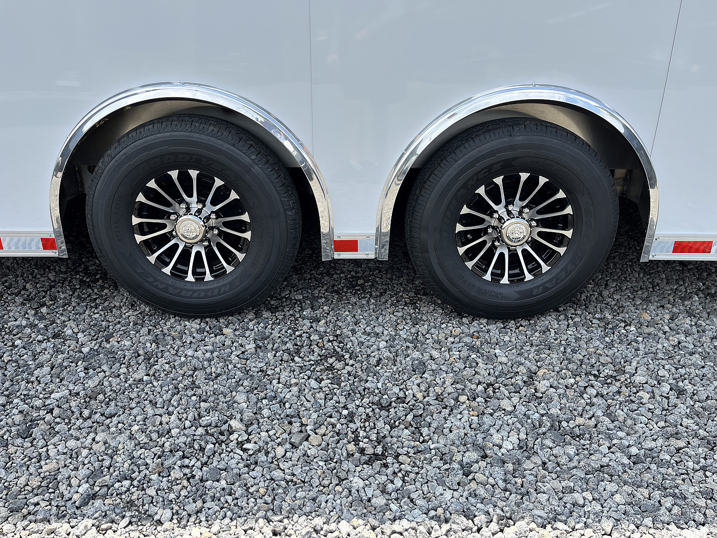 New 2025 Haulmark 32 EDGE ALUMINUM Race Trailer, Sportsman Plus PKG, Premium Escape Door, White PolyCor, 14K GVWR