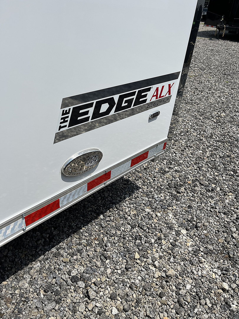 New 2025 Haulmark 32 EDGE ALUMINUM Race Trailer, Sportsman Plus PKG, Premium Escape Door, White PolyCor, 14K GVWR