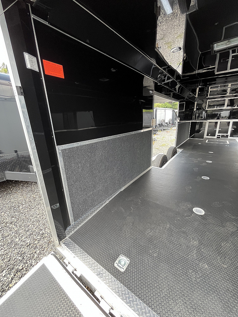 New 2025 Haulmark 32 EDGE ALUMINUM Race Trailer, Sportsman Plus PKG, Premium Escape Door, White PolyCor, 14K GVWR