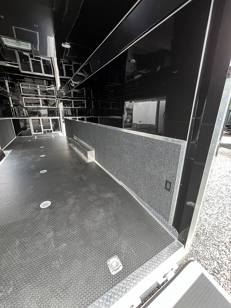 New 2025 Haulmark 32 EDGE ALUMINUM Race Trailer, Sportsman Plus PKG, Premium Escape Door, White PolyCor, 14K GVWR