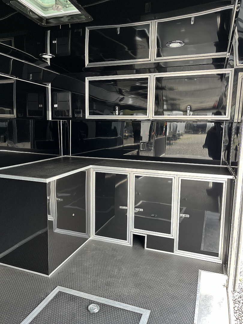 New 2025 Haulmark 32 EDGE ALUMINUM Race Trailer, Sportsman Plus PKG, Premium Escape Door, White PolyCor, 14K GVWR