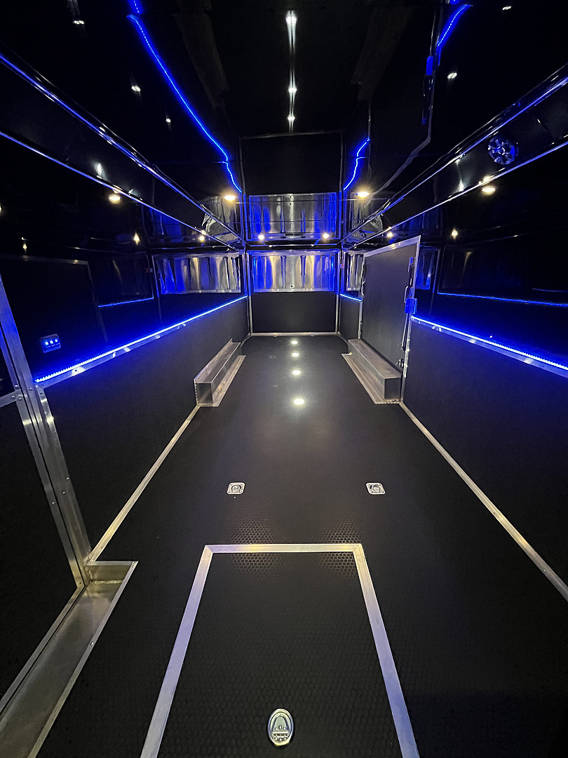 New 2025 Haulmark 32 EDGE ALUMINUM Race Trailer, Sportsman Plus PKG, Premium Escape Door, White PolyCor, 14K GVWR