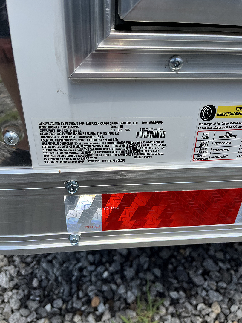 New 2025 Haulmark 32 EDGE ALUMINUM Race Trailer, Sportsman Plus PKG, Premium Escape Door, White PolyCor, 14K GVWR