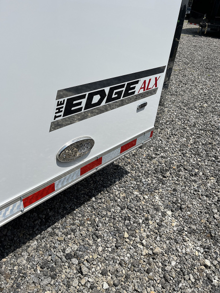 New 2025 Haulmark 32 EDGE ALUMINUM Race Trailer, Sportsman Plus PKG, Premium Escape Door, White PolyCor, 14K GVWR