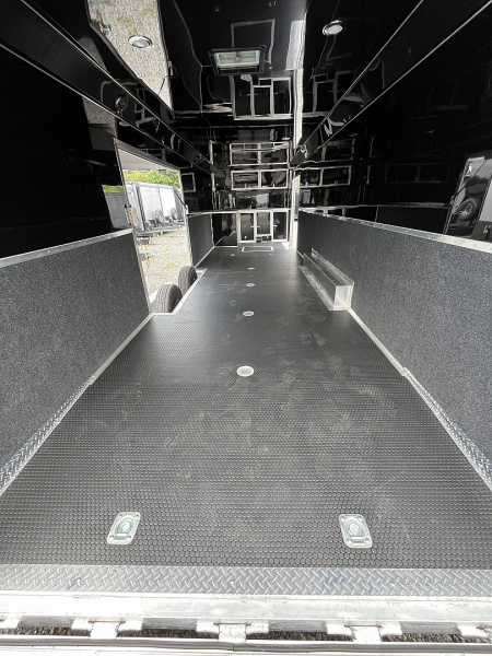 New 2025 Haulmark 32 EDGE ALUMINUM Race Trailer, Sportsman Plus PKG, Premium Escape Door, White PolyCor, 14K GVWR