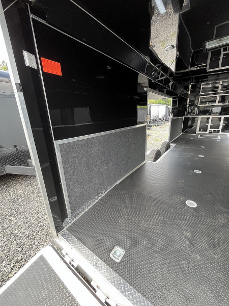 New 2025 Haulmark 32 EDGE ALUMINUM Race Trailer, Sportsman Plus PKG, Premium Escape Door, White PolyCor, 14K GVWR