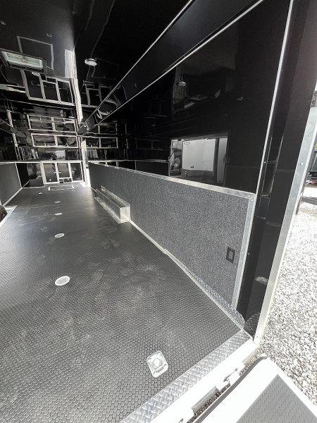 New 2025 Haulmark 32 EDGE ALUMINUM Race Trailer, Sportsman Plus PKG, Premium Escape Door, White PolyCor, 14K GVWR