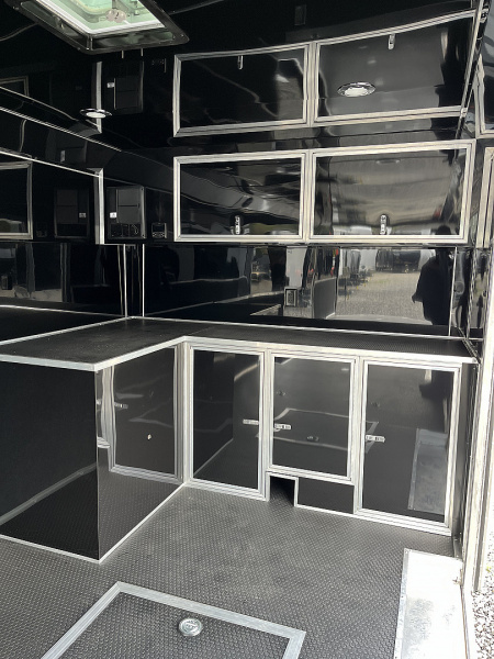 New 2025 Haulmark 32 EDGE ALUMINUM Race Trailer, Sportsman Plus PKG, Premium Escape Door, White PolyCor, 14K GVWR