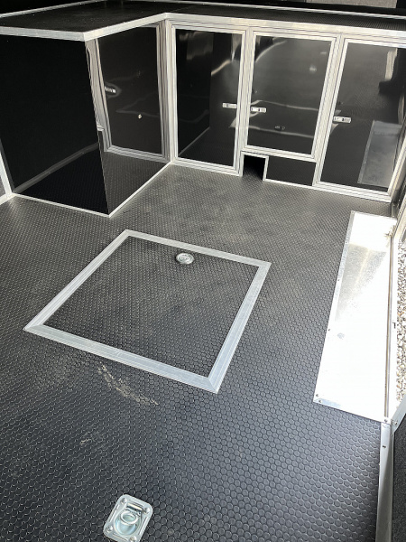 New 2025 Haulmark 32 EDGE ALUMINUM Race Trailer, Sportsman Plus PKG, Premium Escape Door, White PolyCor, 14K GVWR