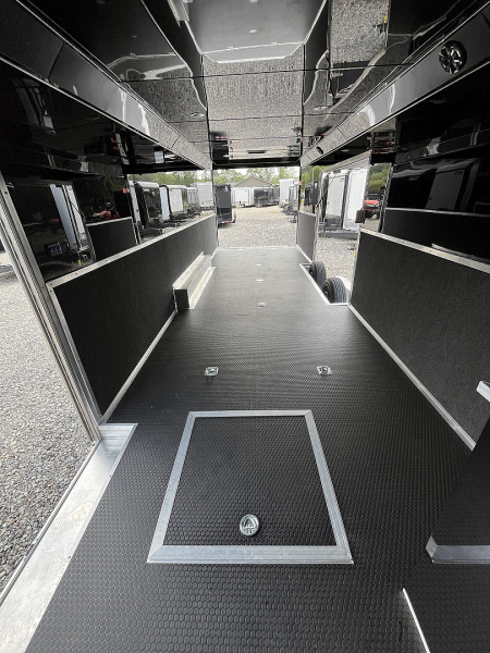 New 2025 Haulmark 32 EDGE ALUMINUM Race Trailer, Sportsman Plus PKG, Premium Escape Door, White PolyCor, 14K GVWR