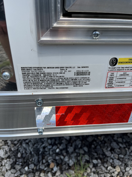 New 2025 Haulmark 32 EDGE ALUMINUM Race Trailer, Sportsman Plus PKG, Premium Escape Door, White PolyCor, 14K GVWR