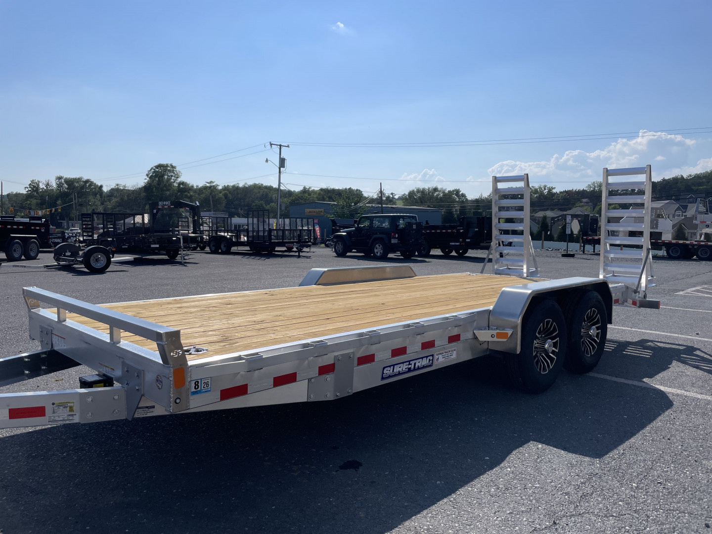 New 2026 Sure-Trac 82"X18+2 Aluminum Equipment Trailer