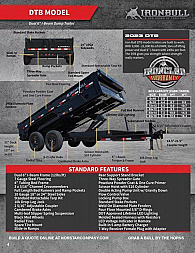New 2025 Iron Bull DTB14 83x16 Dump Trailer