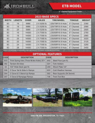 New 2026 Iron Bull ETB10 83" x 20' Equipment Trailer