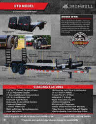 New 2026 Iron Bull ETB10 83" x 20' Equipment Trailer