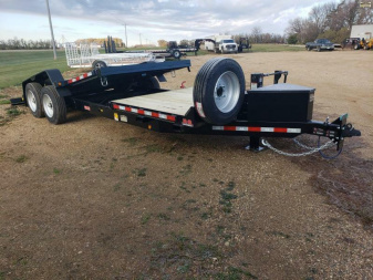 New 2025 Behnke TBCT2216ET 6' STATIONARY 16' GRAVITY TILT Equipment Trailer W/ 8000# AXLES
