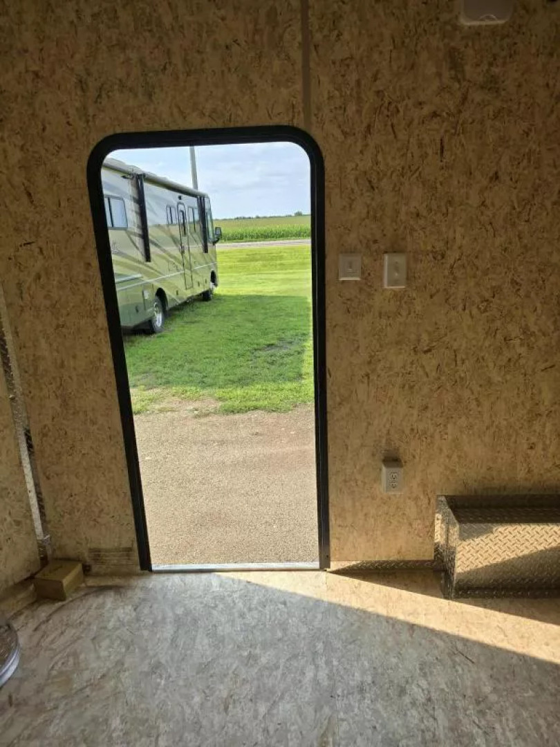 New 2026 Legend Trailers 8X19FTVTA35 8' X 16'+3'V UTV Enclosed Trailer (CHARCOAL WITH BLACK OUT PACKAGE)