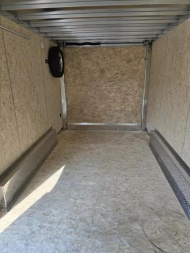 New 2026 Legend Trailers 8X19FTVTA35 8' X 16'+3'V UTV Enclosed Trailer (CHARCOAL WITH BLACK OUT PACKAGE)