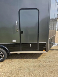 New 2026 Legend Trailers 8X19FTVTA35 8' X 16'+3'V UTV Enclosed Trailer (CHARCOAL WITH BLACK OUT PACKAGE)