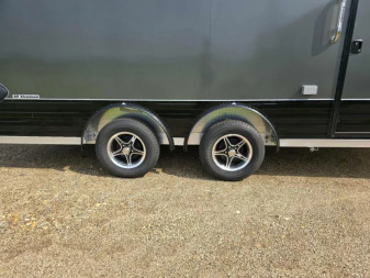 New 2026 Legend Trailers 8X19FTVTA35 8' X 16'+3'V UTV Enclosed Trailer (CHARCOAL WITH BLACK OUT PACKAGE)